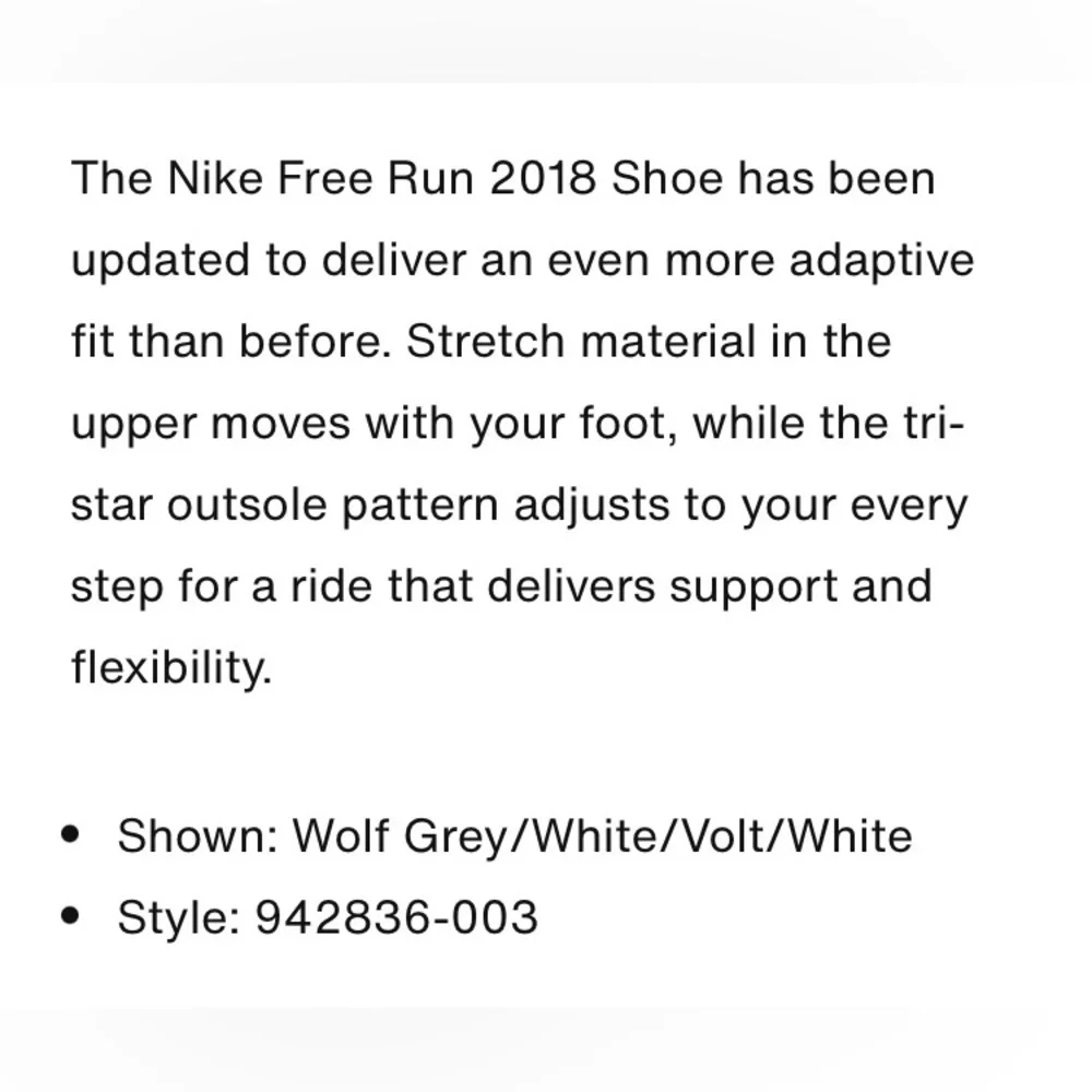 The Nike Free Run 2018 sneakers size 7‎